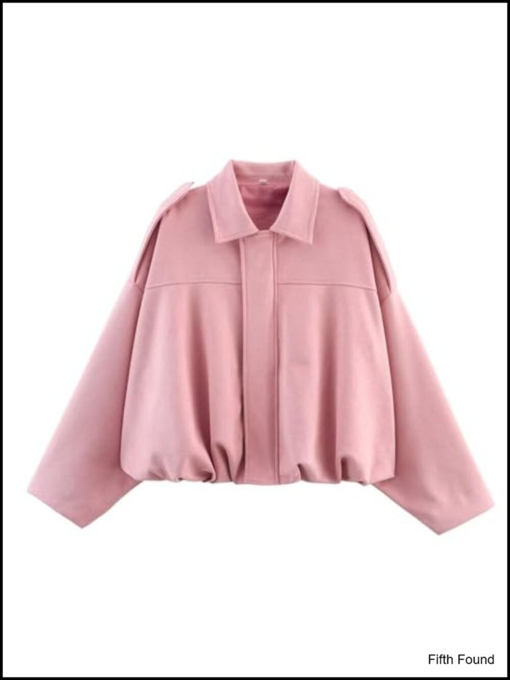 Faux Suede Bomber Jacket Oversized Zip Up Crop Streetwear Outerwear